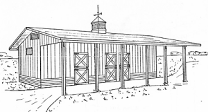 2 Stall Horse Barn